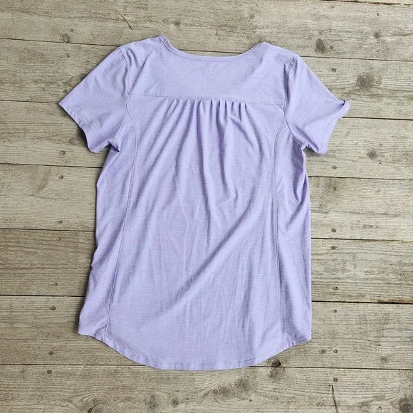 Duluth Light Purple Lavender Activewear V-Neck Workout T-Shirt Size Medium - Picture 5 of 6